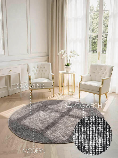 TEPPICH 160 cm Brilliance Braun  - Braun, KONVENTIONELL, Textil (160cm) - Elle Decoration