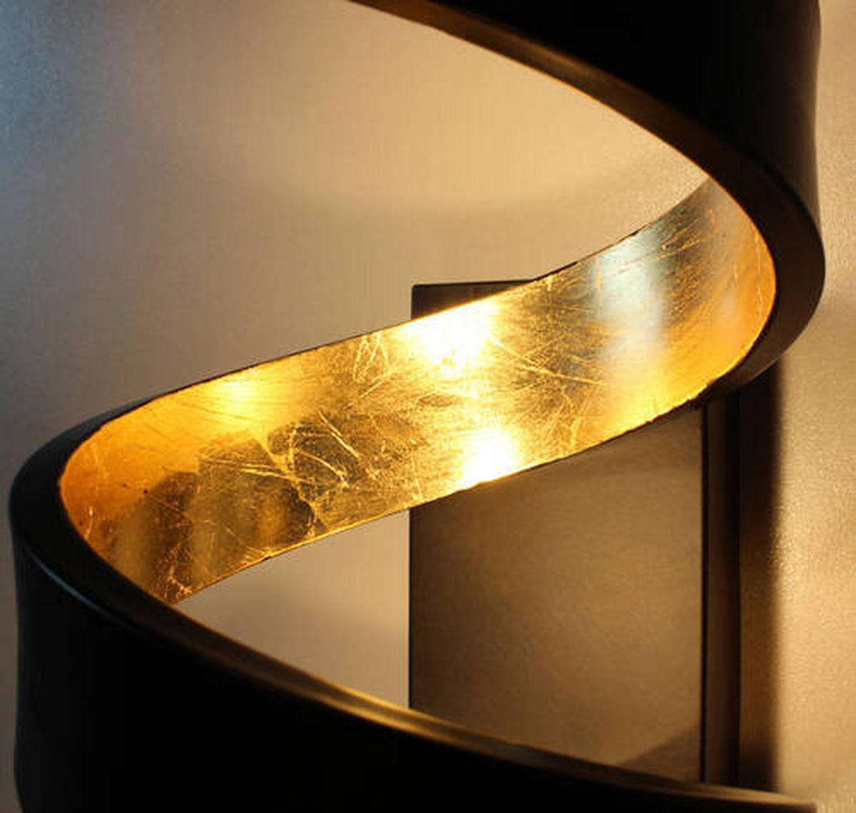 LED-WANDLEUCHTE HELIX   - Goldfarben/Schwarz, Design, Metall (17/10/13cm)