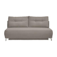 SCHLAFSOFA in Cord Graubraun  - Chromfarben/Graubraun, Modern, Textil/Metall (198/90/100cm) - Livetastic