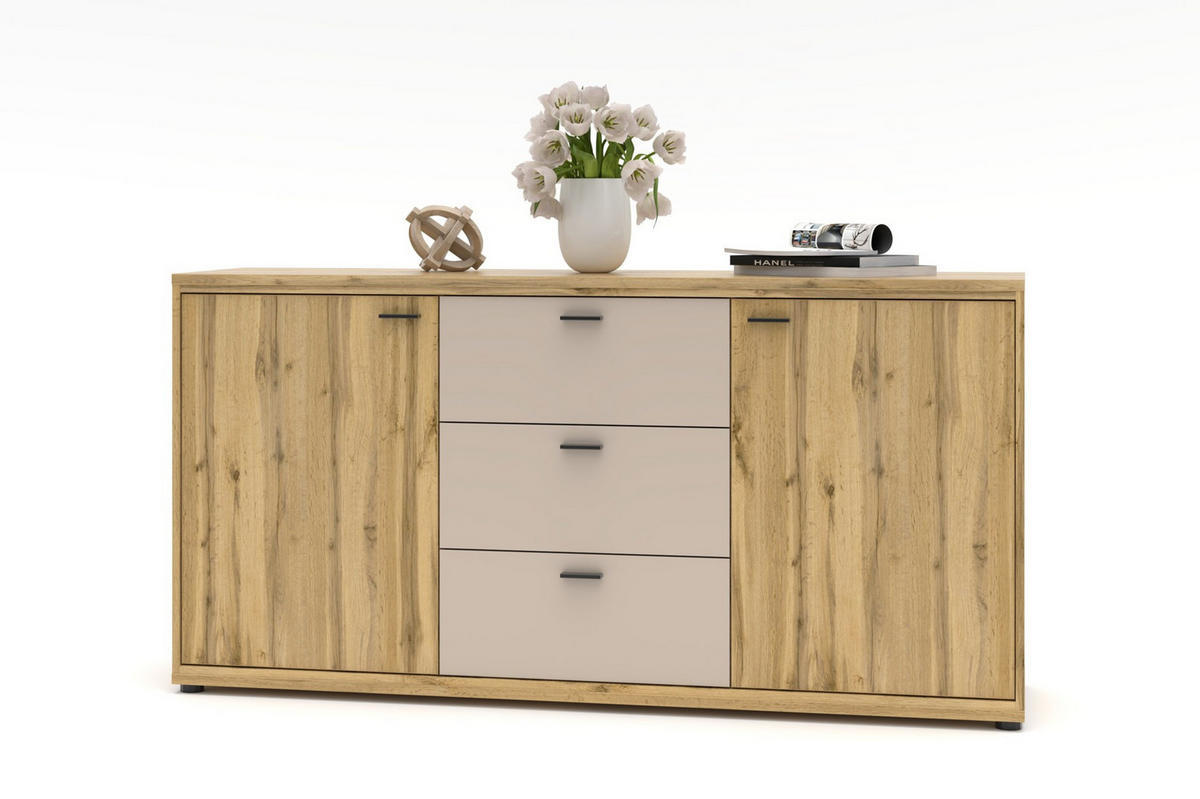 SIDEBOARD 170/86/49 cm  in Eichefarben, Kaschmir  - Kaschmir/Eichefarben, Design, Holzwerkstoff/Metall (170/86/49cm) - Livetastic
