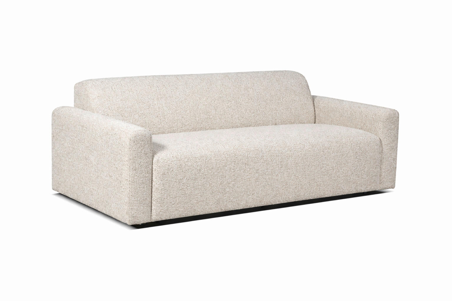 2-SITZER-SOFA Hector in Creme  - Creme/Schwarz, Design, Textil (203/71/92cm) - Livetastic
