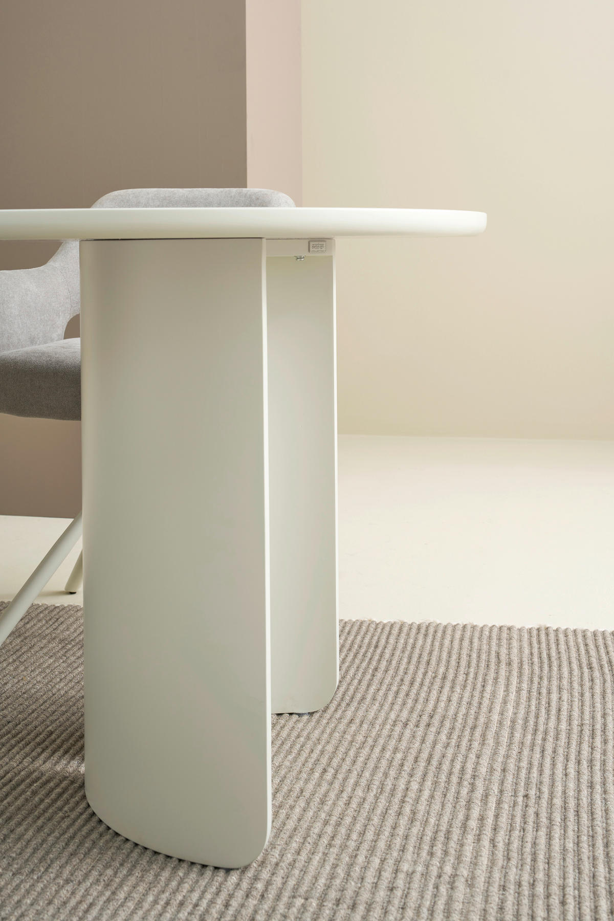 ESSTISCH 160/90/76 cm Nachbildung  Holzwerkstoff oval Seidengrau  - Seidengrau, MODERN, Holzwerkstoff (160/90/76cm) - Schöner Wohnen