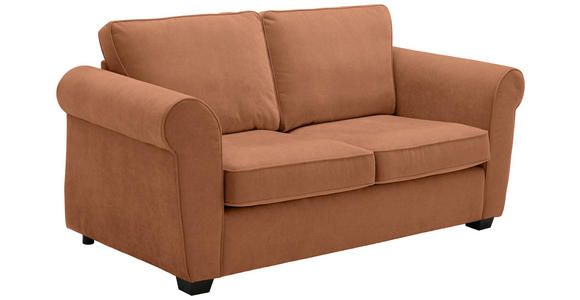 2,5-SITZER  in Chenille Rostfarben  - Rostfarben/Schwarz, KONVENTIONELL, Kunststoff/Textil (196/88/86cm) - Carryhome