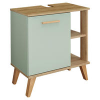 WASCHBECKENUNTERSCHRANK 60,5/65/33 cm  - Eichefarben/Salbeigrün, Design, Holzwerkstoff (60,5/65/33cm) - Xora