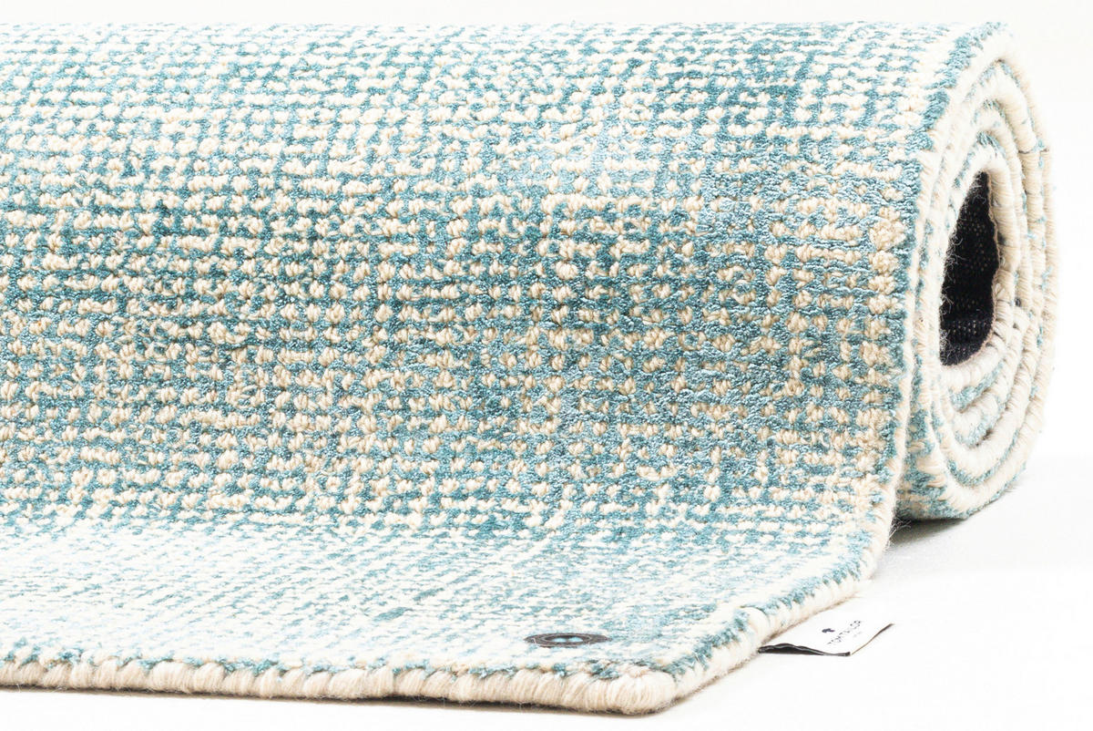 HANDWEBTEPPICH 190/290 cm Türkis rechteckig  - Türkis, Basics, Textil (190/290cm) - Tom Tailor