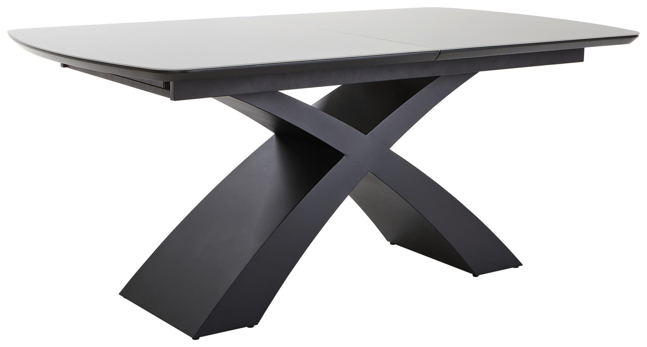 ESSTISCH in Metall, Glas, Holzwerkstoff 178/98/76 cm  - Schwarz/Grau, MODERN, Glas/Holzwerkstoff (178/98/76cm) - Livetastic