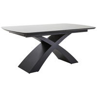 ESSTISCH in Metall, Glas, Holzwerkstoff 178/98/76 cm  - Schwarz/Grau, MODERN, Glas/Holzwerkstoff (178/98/76cm) - Livetastic