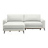 ECKSOFA in Chenille Creme  - Creme/Schwarz, Konventionell, Holz/Textil (167/234cm) - MID.YOU