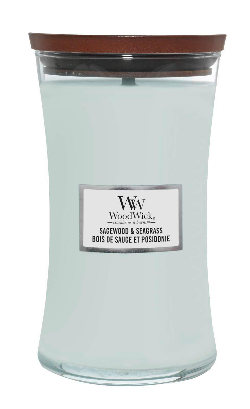 MIRISNA SVEĆA - Osnovno, staklo/drvo (10/18/10cm) - WoodWick
