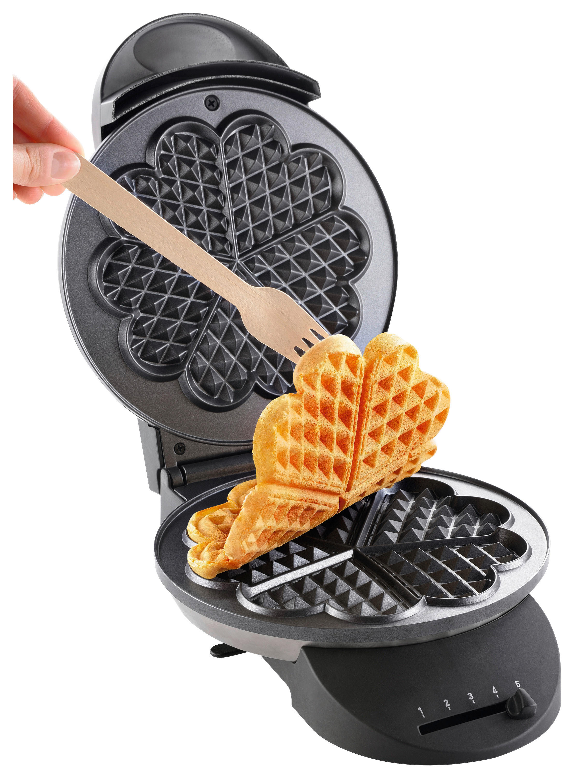 WAFFELEISEN Ultra Compact  - Edelstahlfarben/Schwarz, Basics (30/11,8/22,8cm) - Tefal