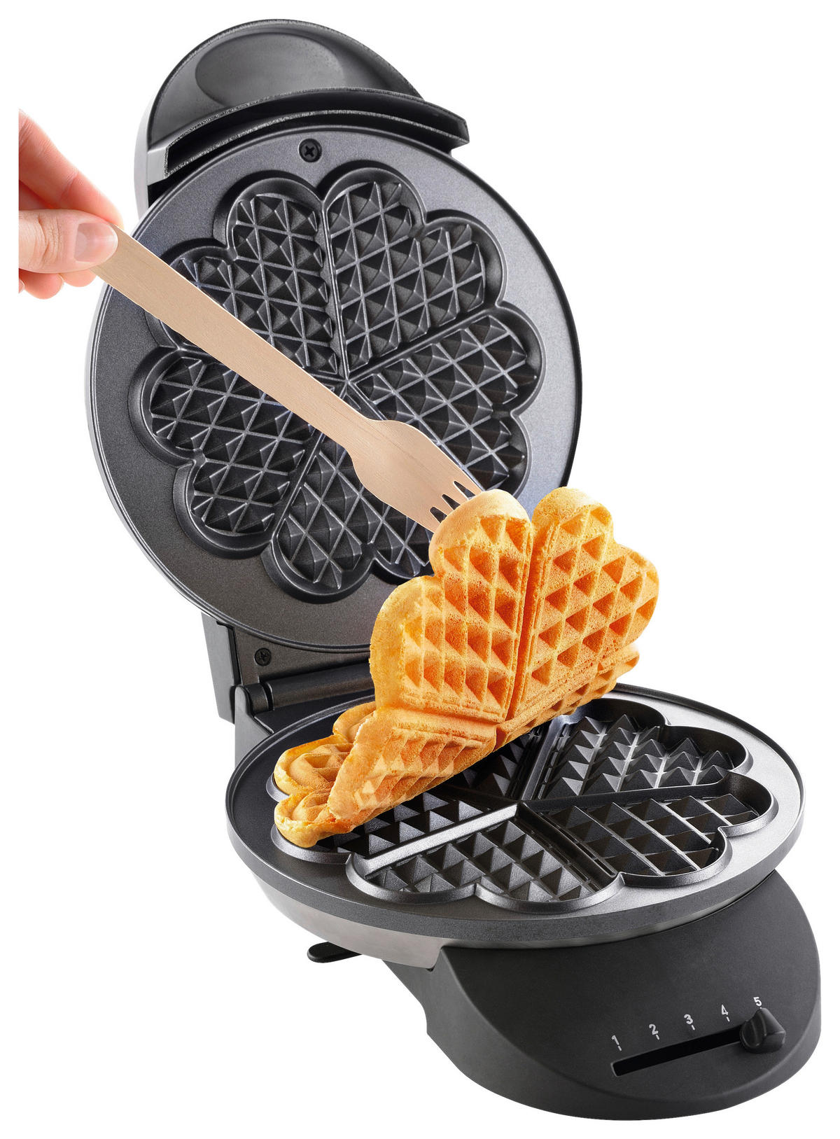 WAFFELEISEN Ultra Compact  - Edelstahlfarben/Schwarz, Basics (30/11,8/22,8cm) - Tefal