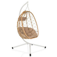 HÄNGESESSEL 98/188/114 cm  - Beige/Weiß, MODERN, Kunststoff/Textil (98/188/114cm) - MID.YOU