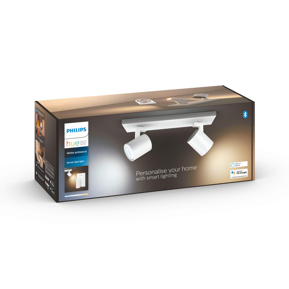 LED-STRAHLER 30,5/10,9/8,9 cm   - Weiß, Basics, Metall (30,5/10,9/8,9cm) - Philips HUE