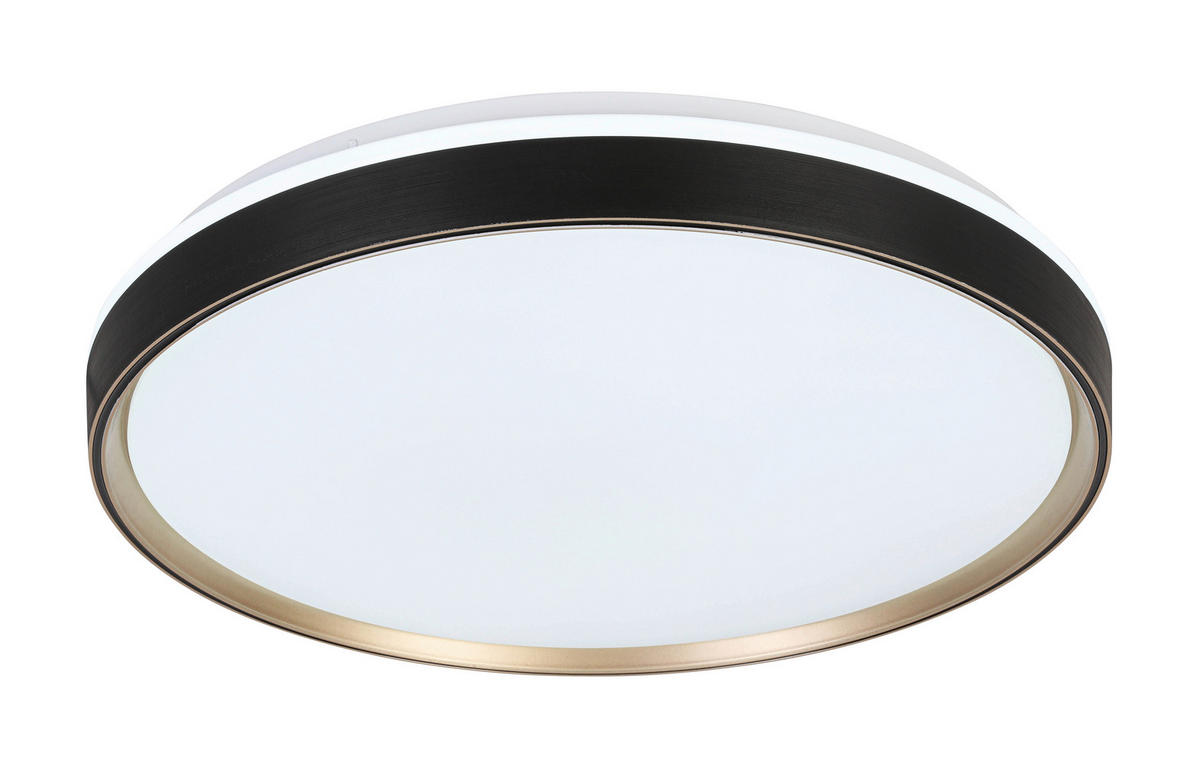 LED PLAFONJERA  - bela/zlatna, Trendi, metal/plastika (60/7,5cm) - Novel