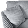 ECKSOFA Grau Cord  - Schwarz/Grau, Design, Kunststoff/Textil (240/175cm) - Landscape
