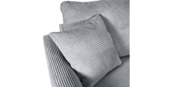 ECKSOFA Grau Cord  - Schwarz/Grau, Design, Kunststoff/Textil (240/175cm) - Landscape