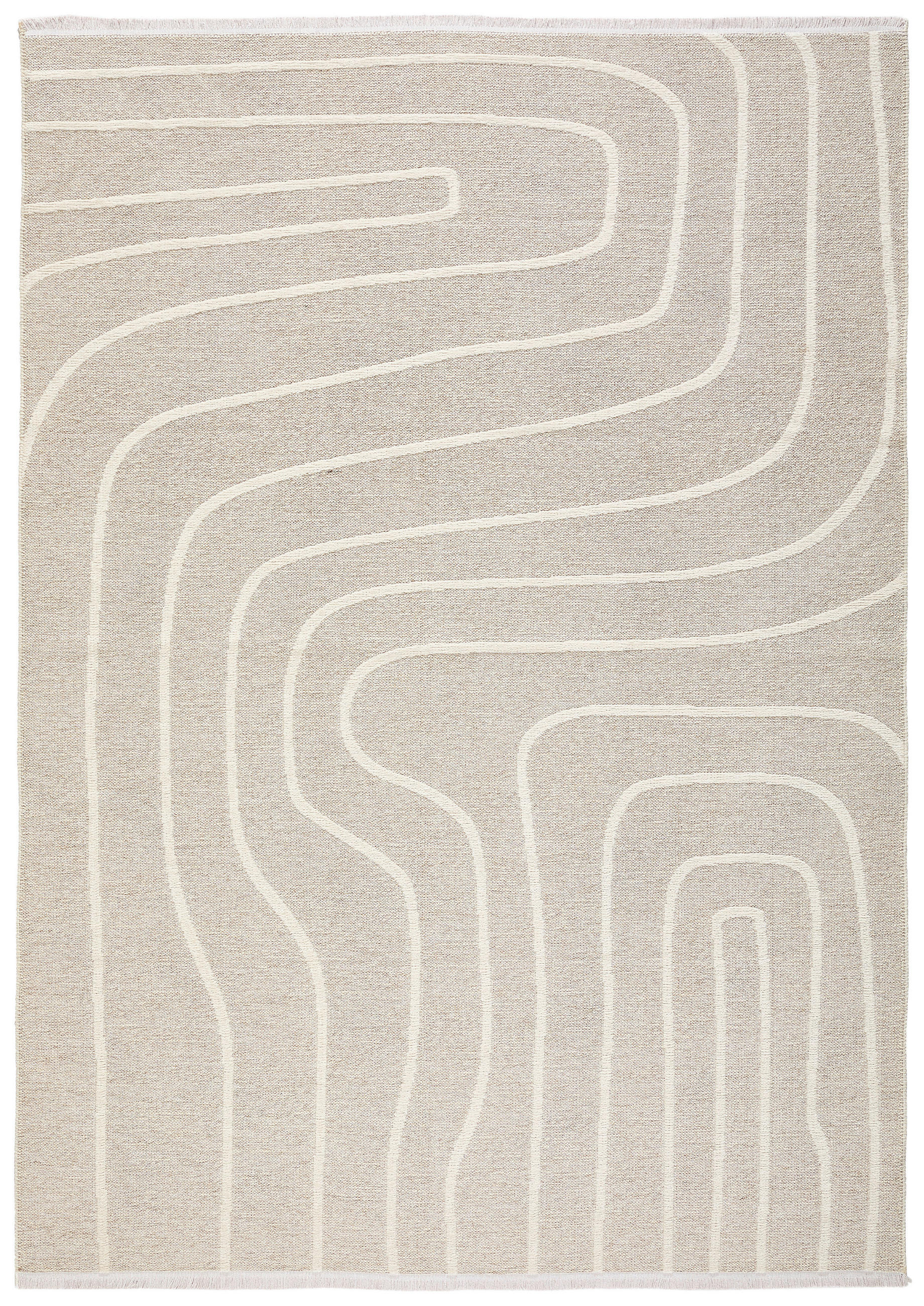 FLACHWEBETEPPICH  Wohnzimmer 160/230 cm Olivia Beige rechteckig  - Beige, LIFESTYLE, Textil (160/230cm) - Novel
