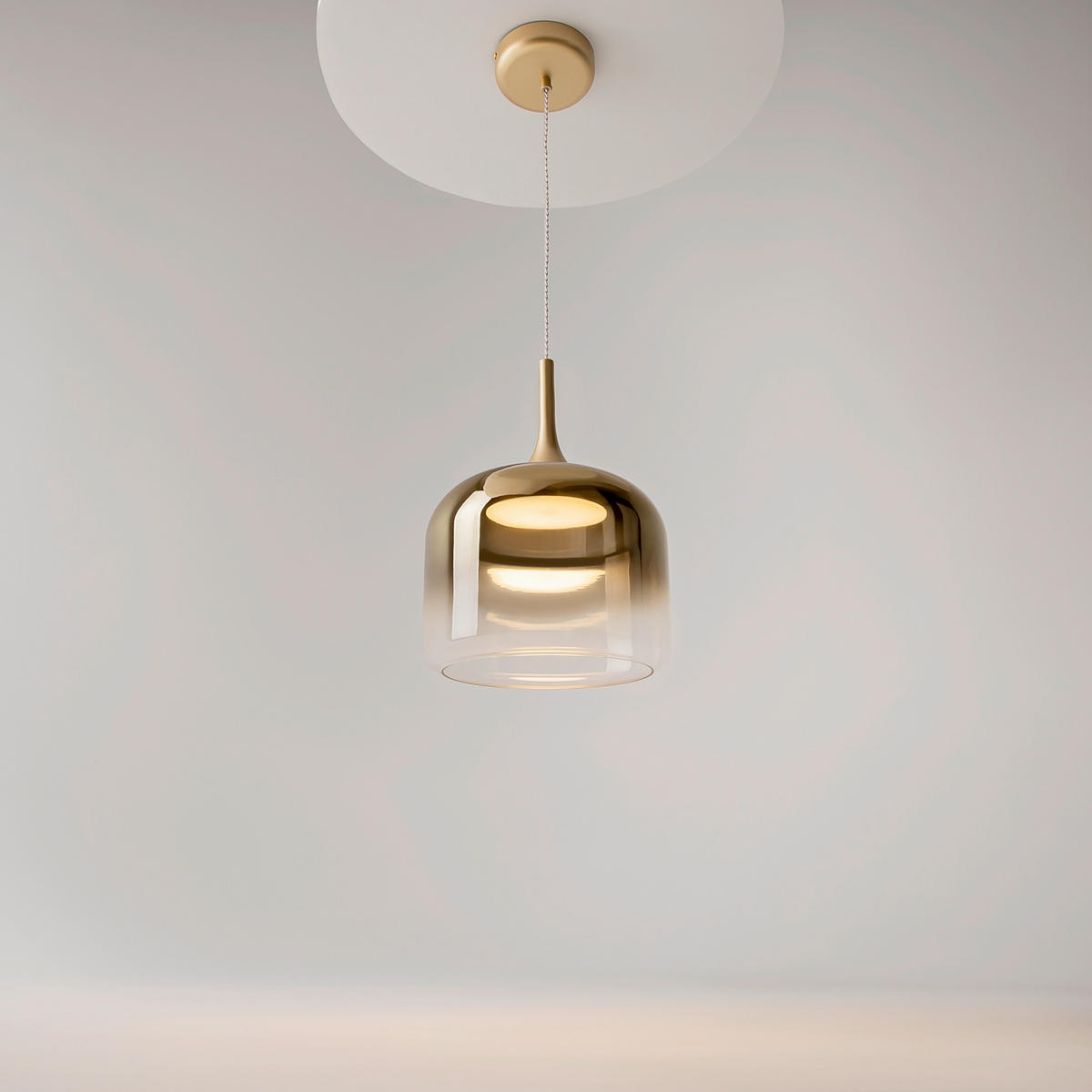 PENDELLEUCHTE 26/339.5 cm    - Goldfarben, Design, Metall (26/339.5cm) - MAYTONI