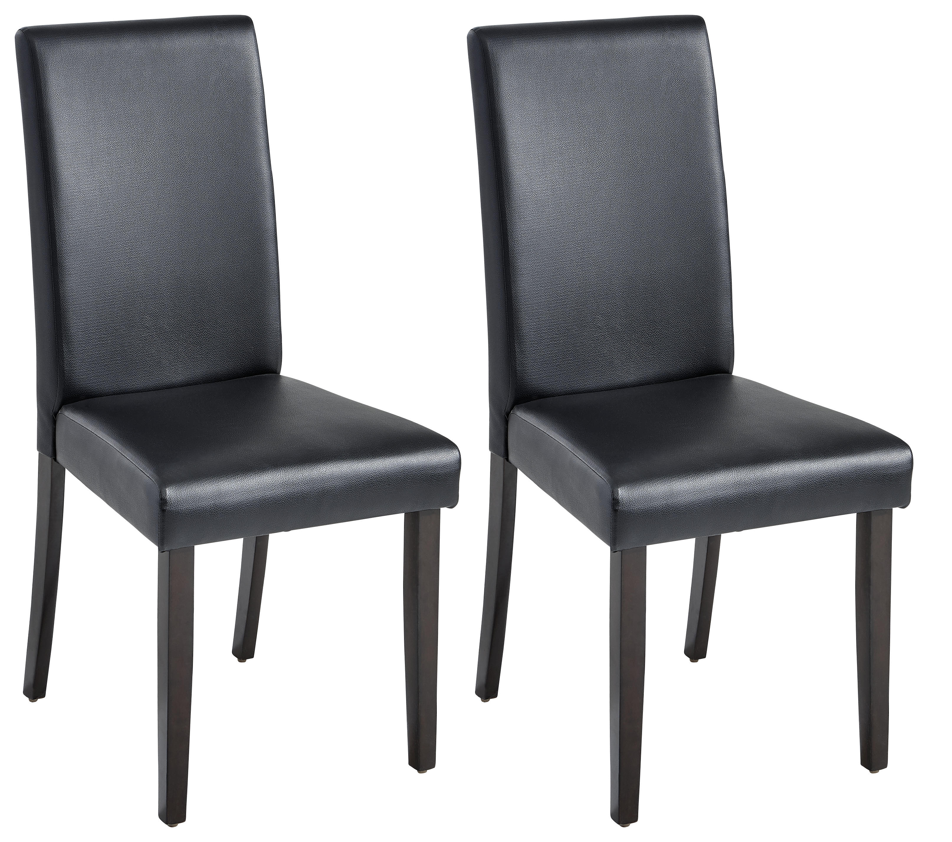 Lederlook Stuhl-Set online Schwarz in finden