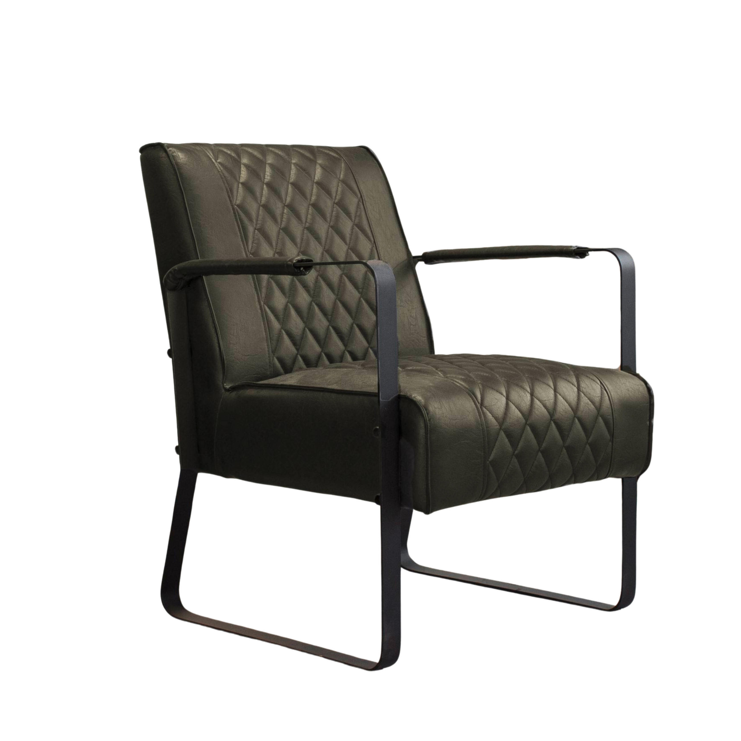 SESSEL in Mikrofaser Grün  - Schwarz/Grün, MODERN, Textil/Metall (65/82/76cm) - MID.YOU