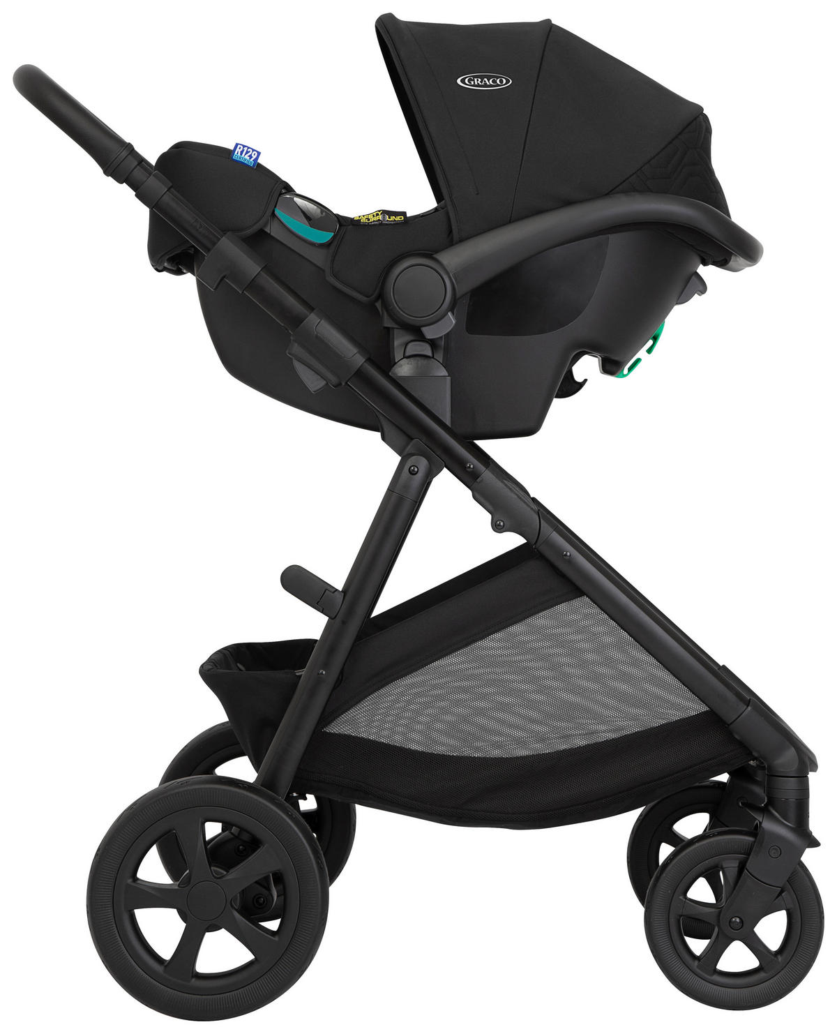KINDERWAGENSET Near2Me DLX 3in1  - Schwarz, Basics, Textil/Metall (95/62,7/120cm) - Graco