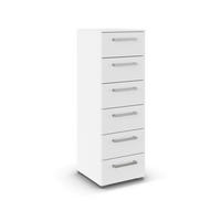 KOMMODE , 40/119/42 cm, 6 Schublade(n)  - Edelstahlfarben/Alufarben, Basics, Holzwerkstoff/Kunststoff (40/119/42cm) - Novel