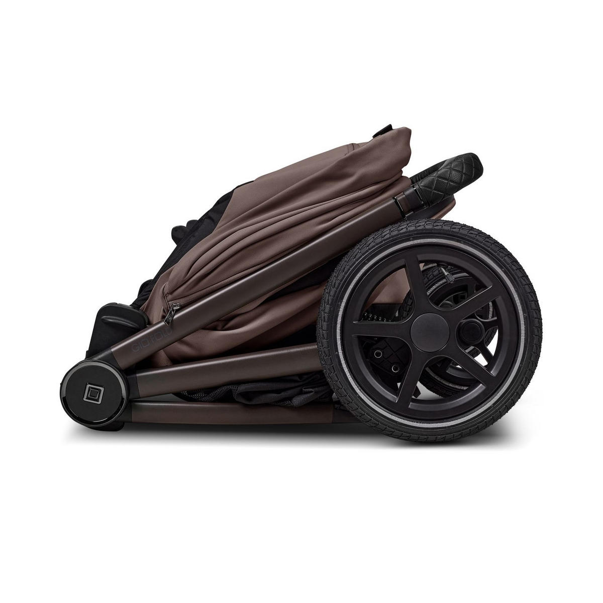 KINDERWAGENSET  GIO FOLD SET AIR  greige  - Greige/Schwarz, Basics, Textil (120/58/92cm) - Moon Edition