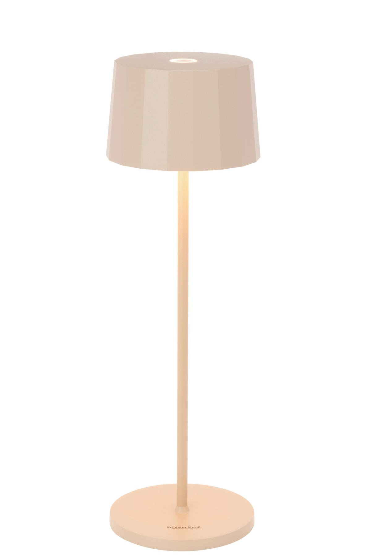 AKKU-TISCHLEUCHTE Pleat 11/35 cm   - Beige, Design, Kunststoff/Metall (11/35cm) - Dieter Knoll