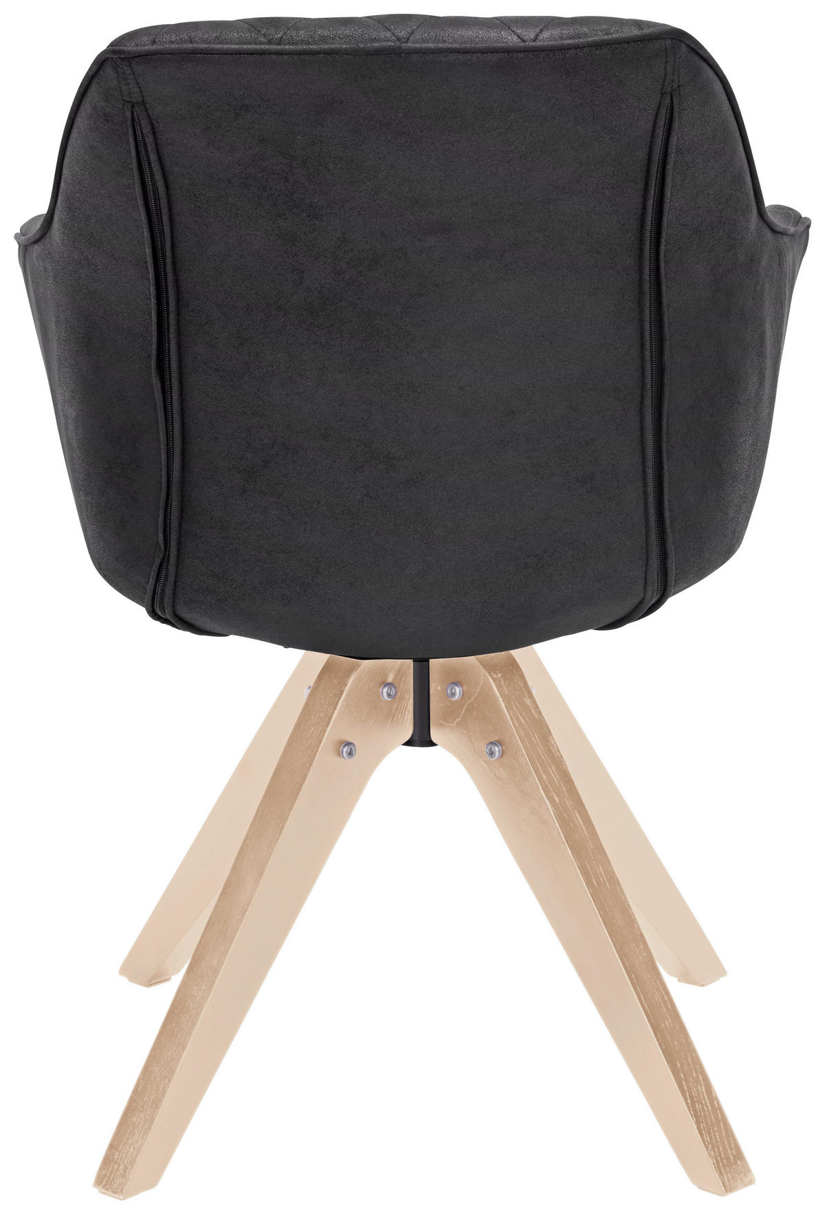 ARMLEHNSTUHL  in Mikrofaser  - Eichefarben/Dunkelgrau, LIFESTYLE, Holz/Textil (60/86/65cm) - Landscape