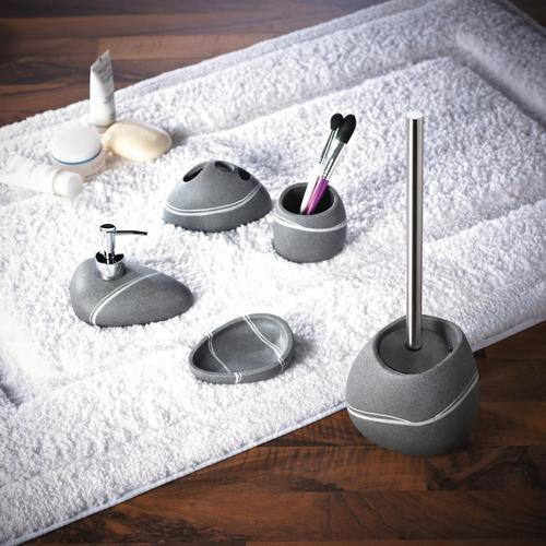DÁVKOVAČ MÝDLA šedá - šedá, Basics, plast (15/11/10cm) - Sadena