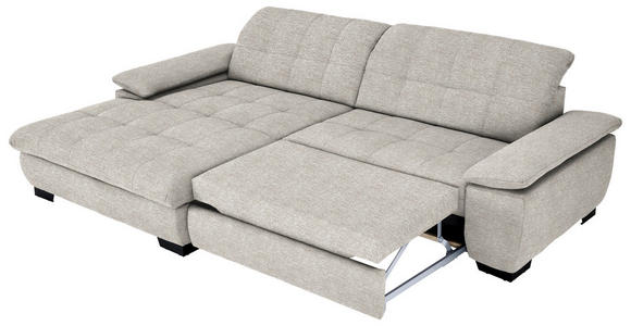 ECKSOFA  in Webstoff Beige  180/265 cm  - Beige/Schwarz, Design, Textil/Metall (180/265cm) - Carryhome