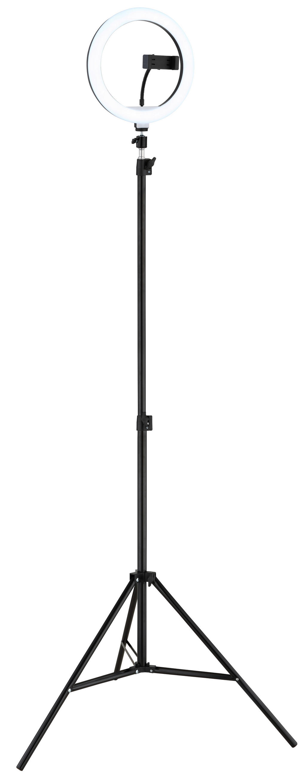 LED-STEHLEUCHTE Delgado 63/210 cm  - Opal/Schwarz, Design, Kunststoff/Metall (63/210cm) - Globo