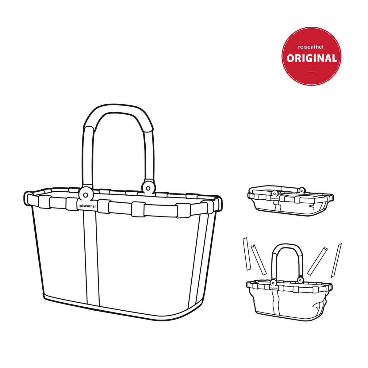 BEVÁSÁRLÓKOSÁR  - konyak, Basics, textil (48/29/28cm) - Reisenthel
