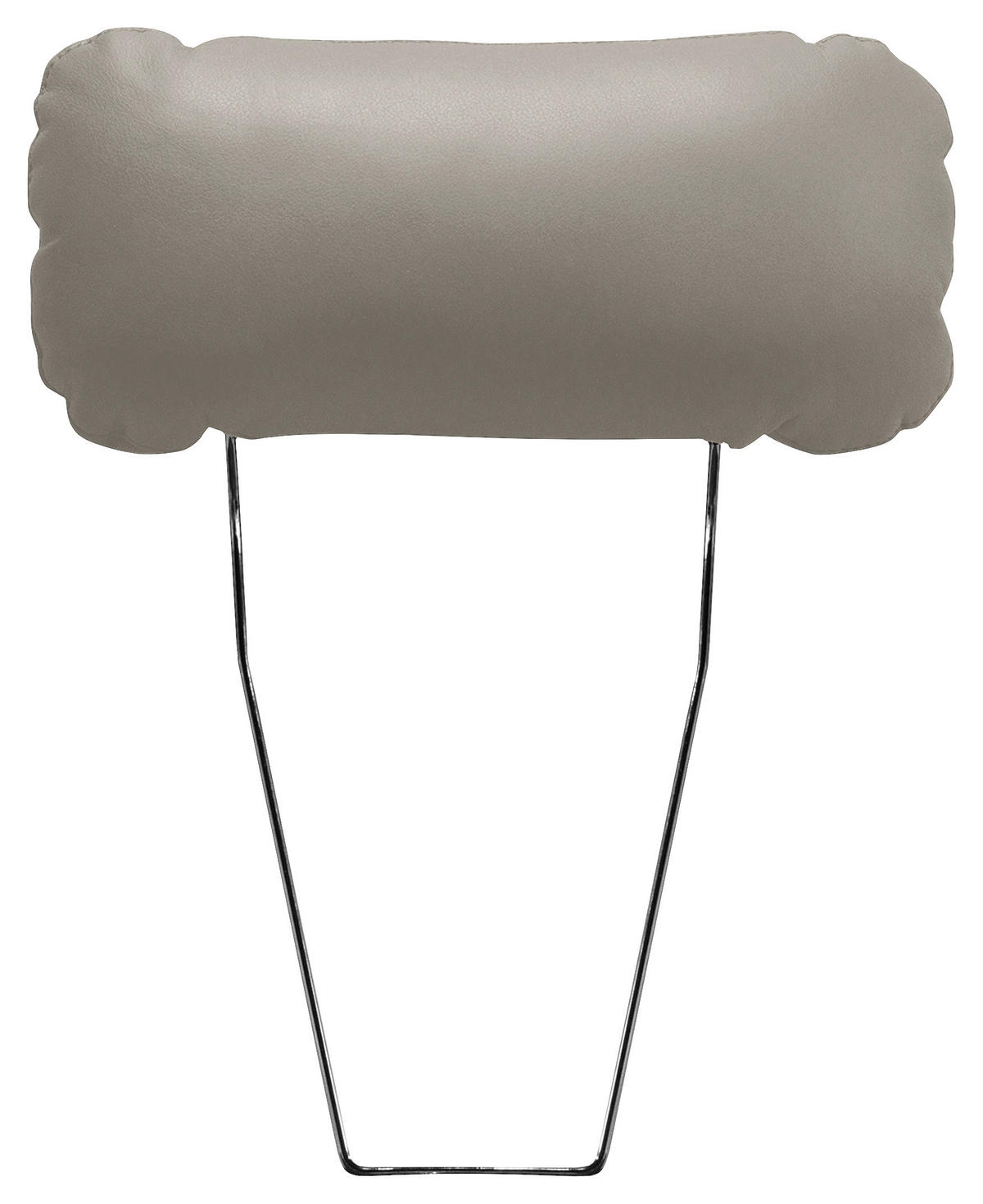KOPFSTÜTZE in Lederlook Echtleder  - Platinfarben, Design, Leder/Textil (43/18/15cm) - Livetastic