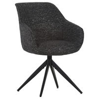 ŽIDLE S PODRUČKAMI, tkaná látka, černá - černá, Lifestyle, kov/textil (60/83/65cm) - home24