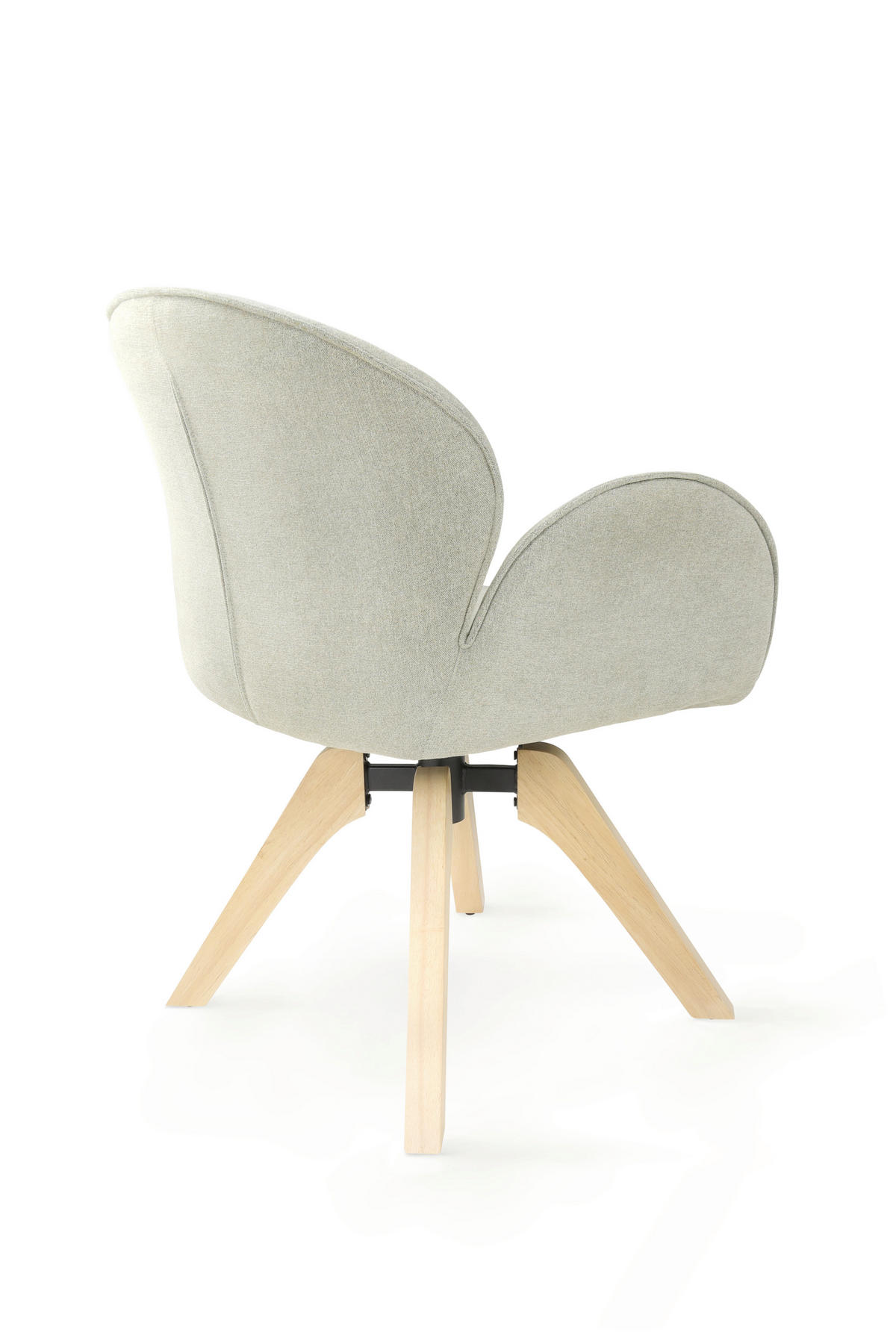 ARMLEHNSTUHL in Holz, Textil Hellbraun, Graugrün  - Hellbraun/Graugrün, Basics, Holz/Textil (61/82/63,5cm) - Tom Tailor