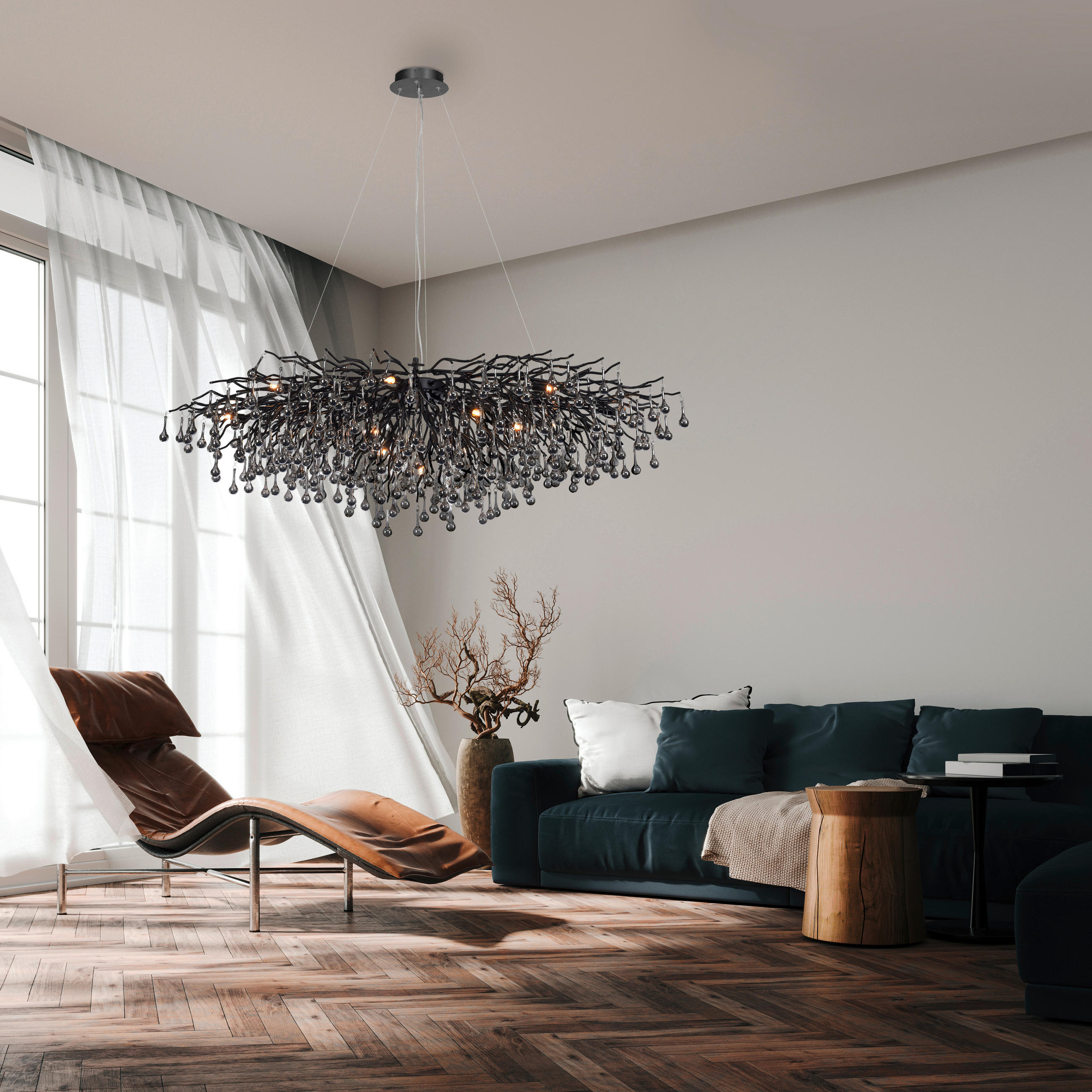 KRONLEUCHTER Icicle 150/75/250 cm   - Design (150/75/250cm) - Paul Neuhaus
