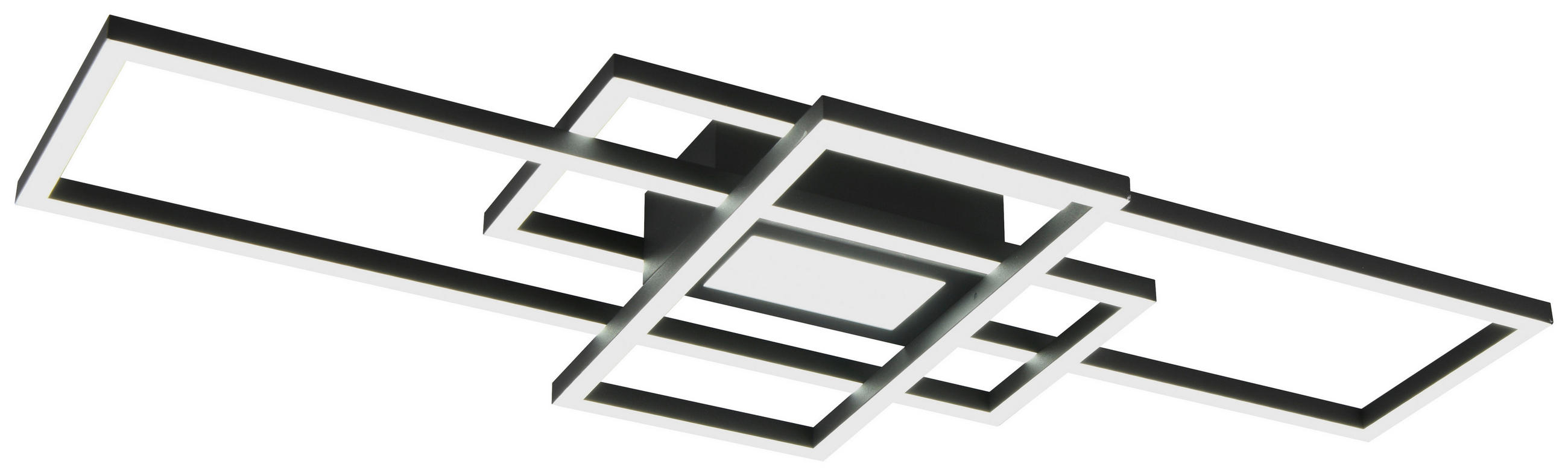 LED-DECKENLEUCHTE Irvine 70/30 cm   - Schwarz, Basics, Kunststoff/Metall (70/30cm) - Novel