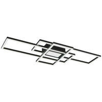 LED-DECKENLEUCHTE Irvine 70/30 cm  - Schwarz, Basics, Kunststoff/Metall (70/30cm) - Novel