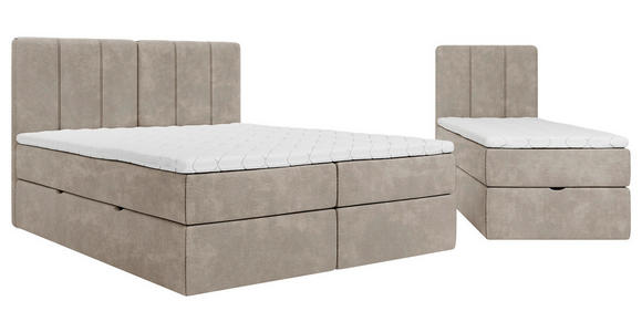 FAMILIENBETT - Graubraun/Schwarz, Design, Holzwerkstoff/Kunststoff (270/200cm) - Esposa
