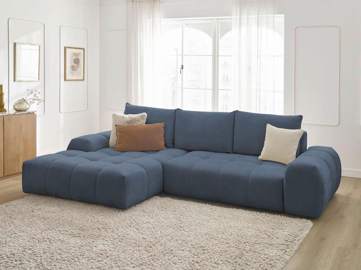XXXLutz Eckschlafsofa Everest Dunkelblau 318x180 cm