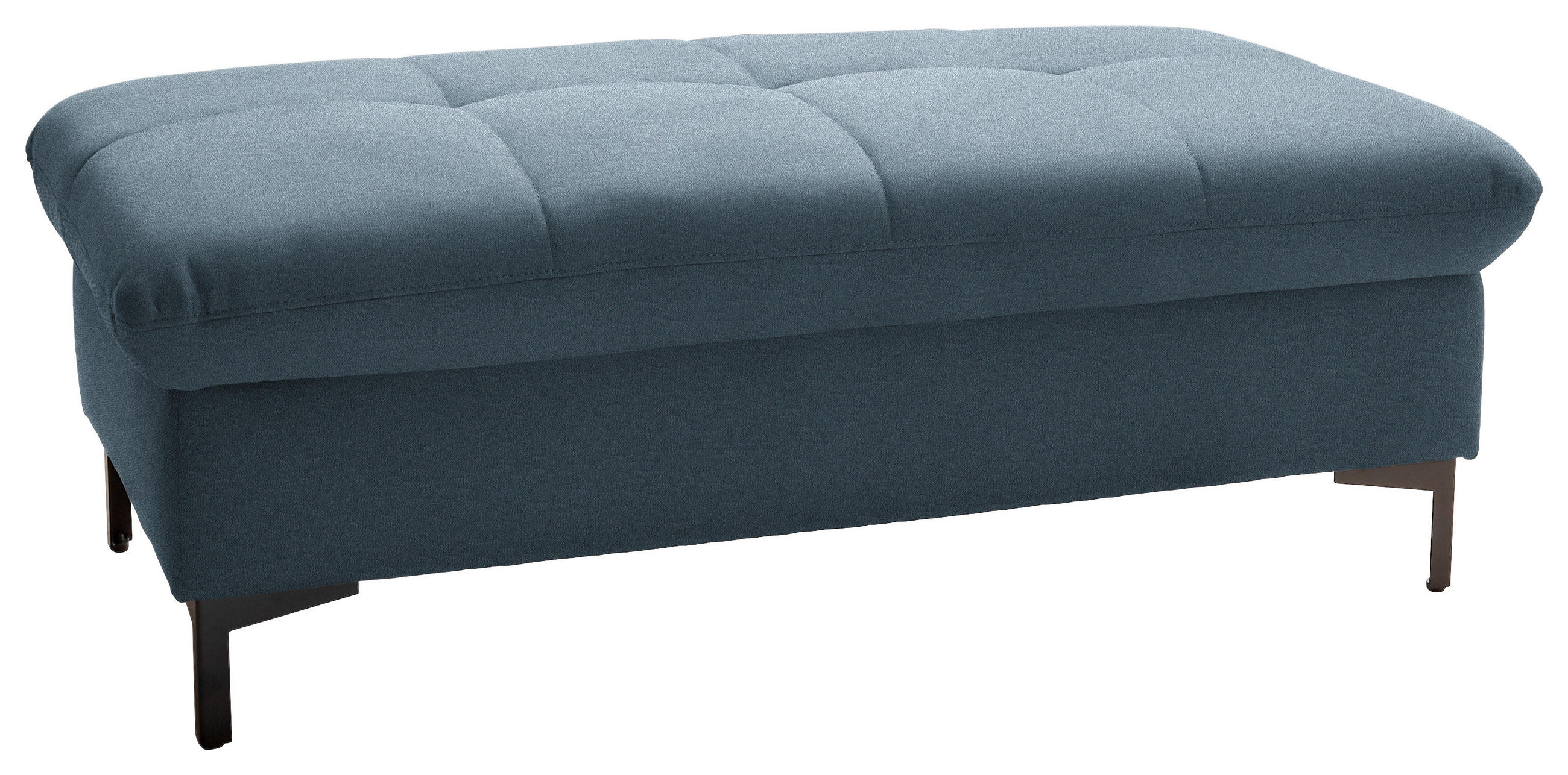 HOCKER in Textil Blau  - Blau/Schwarz, Design, Textil (124/46/68cm) - Xora