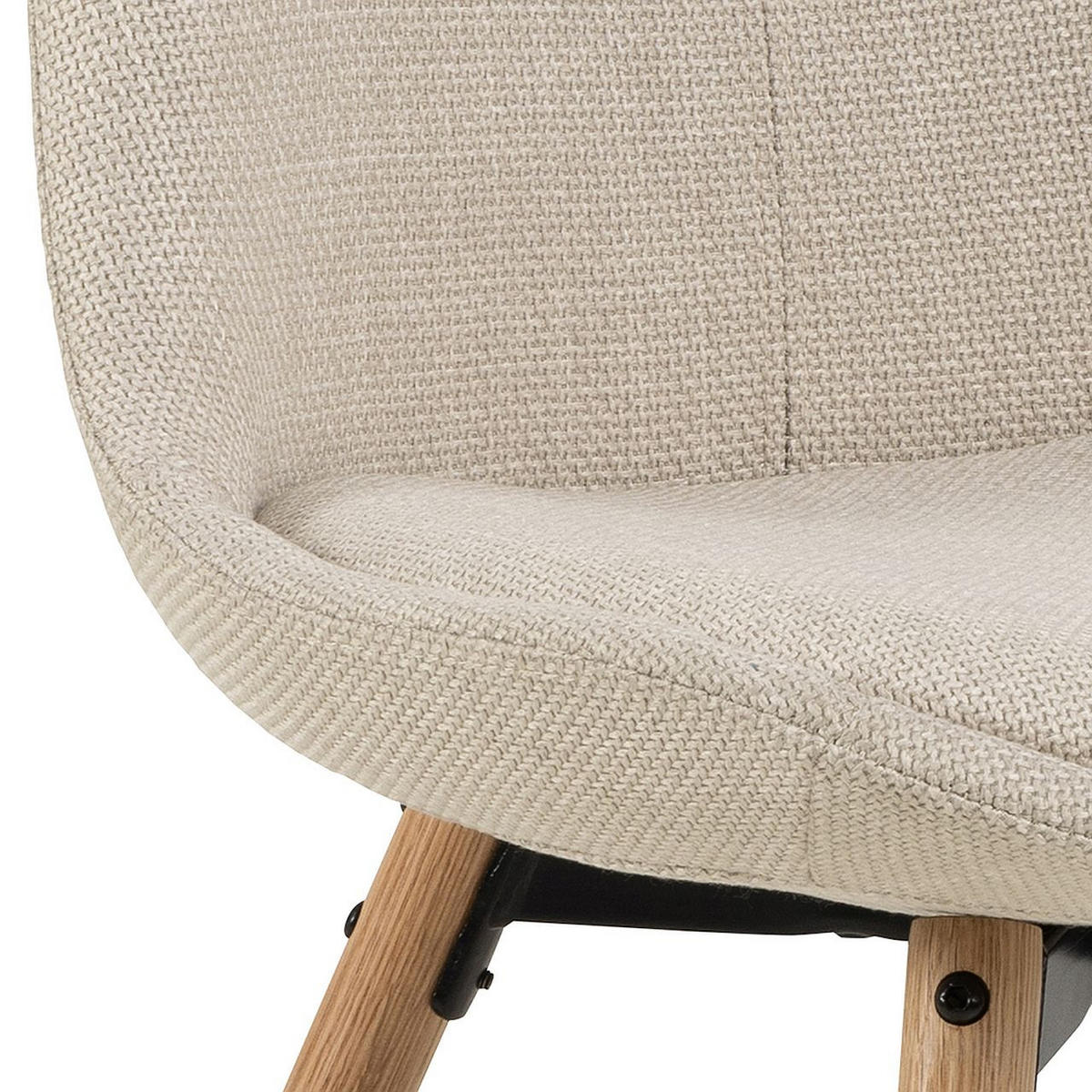 STUHL Struktur Beige  - Eichefarben/Beige, KONVENTIONELL, Holz/Textil (49/84/55cm) - MID.YOU