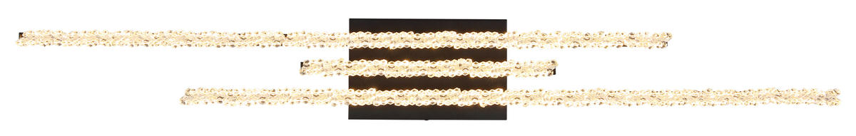 LED-DECKENLEUCHTE 102/12,5/8,5 cm   - Klar/Schwarz, Design, Kunststoff/Metall (102/12,5/8,5cm) - Globo