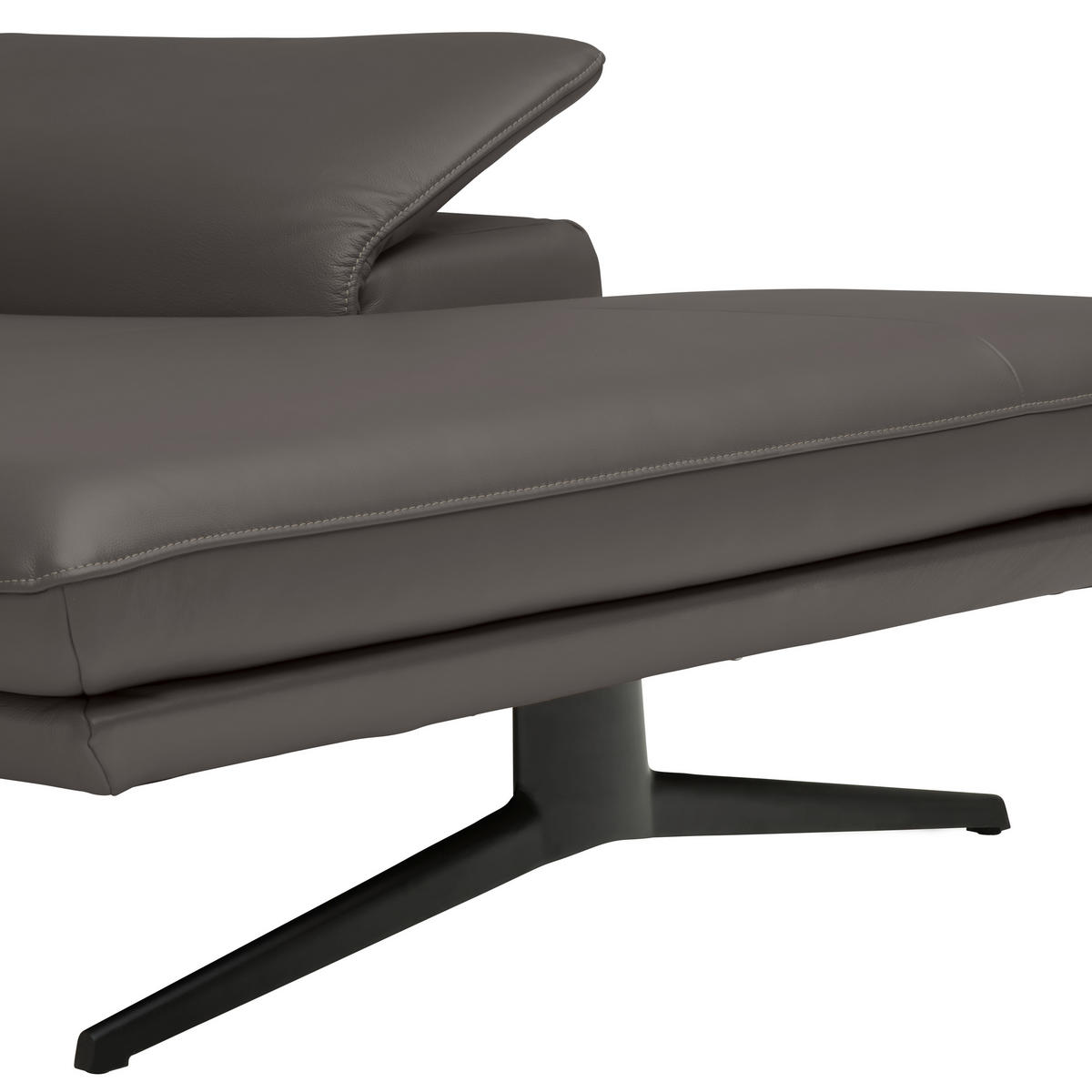 ECKSOFA in Echtleder Dunkelbraun  239/150 cm  - Dunkelbraun/Beige, Design, Leder/Metall (239/150cm) - Koinor
