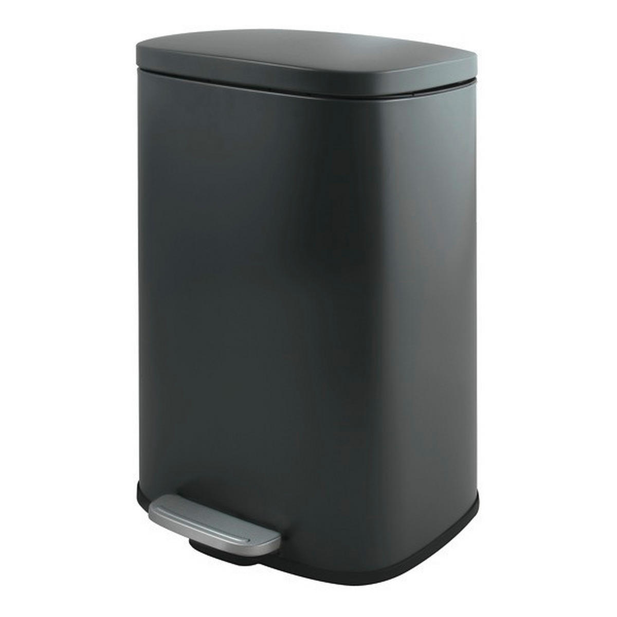 TRETEIMER 30 L  - Dunkelgrau/Schwarz, Basics, Kunststoff/Metall (34,3/23,5/62,9cm) - Spirella
