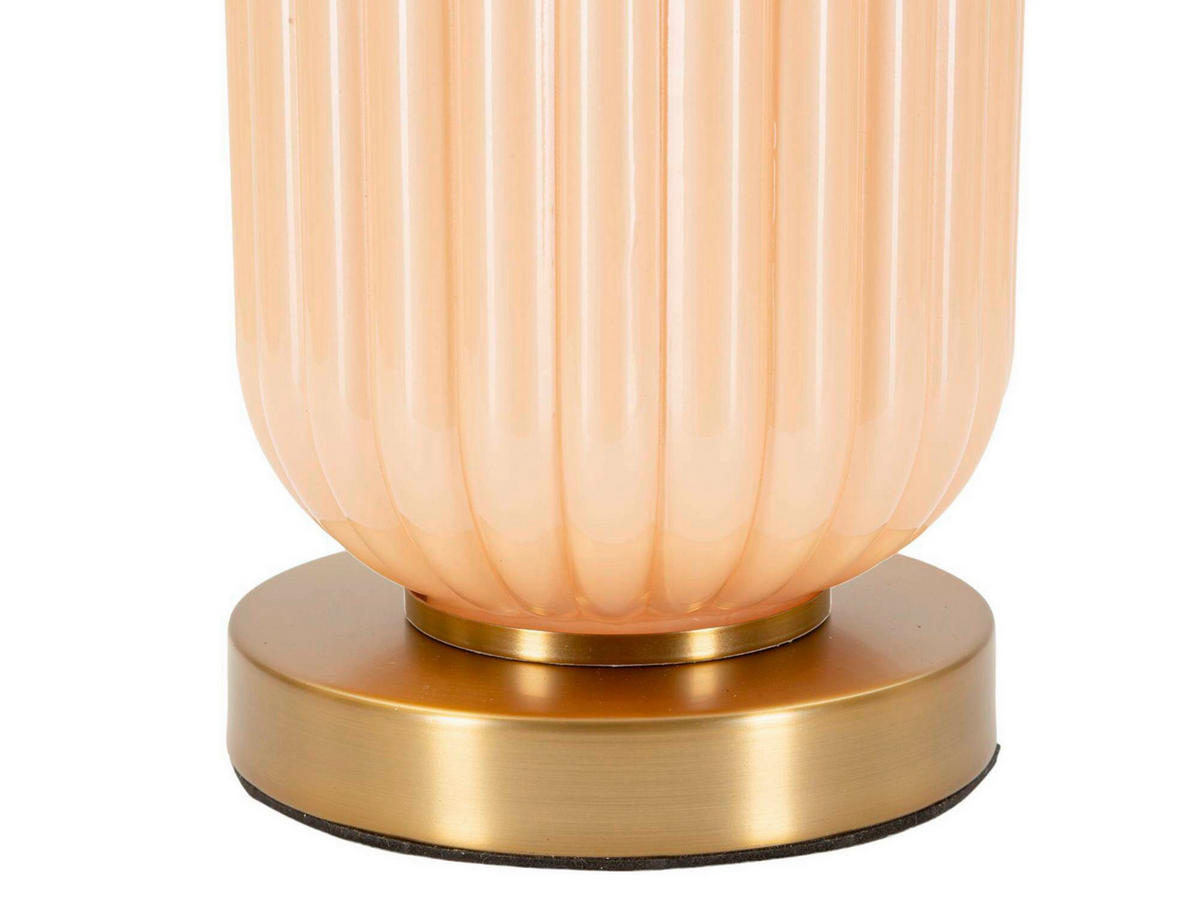 TISCHLEUCHTE   - Perlmutt/Goldfarben, Basics, Glas/Textil (35.5/64/35.5cm)