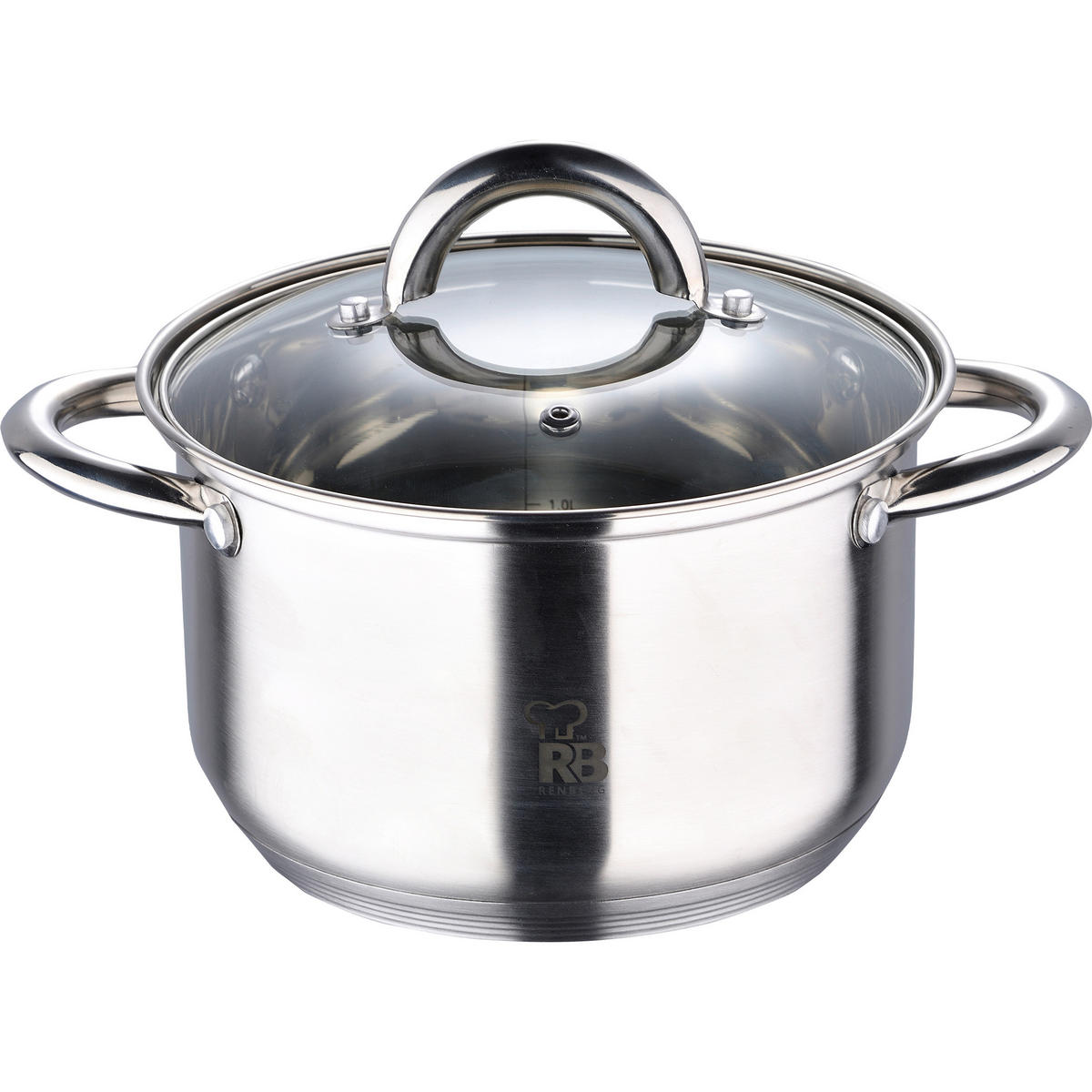 KOCHTOPFSET RENBERG ALEXANDER 7-teilig  - Silberfarben, Basics, Glas/Metall (16cm)