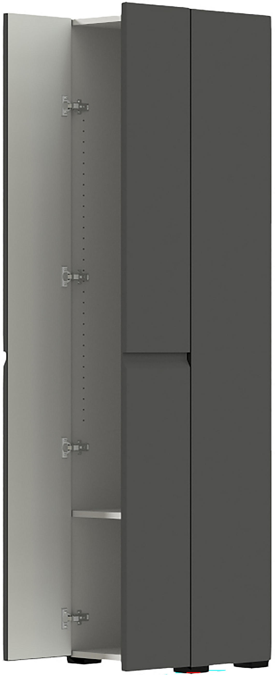 ORMAR GARDEROBNI  antracit  - crna/antracit, Design, drvni materijal/plastika (52/192/36cm) - Dieter Knoll