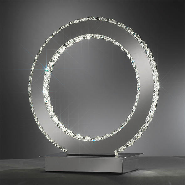 LED-TISCHLEUCHTE 30/32 cm - Chromfarben, Design, Metall (30/32cm)